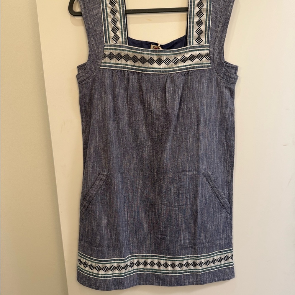 Faherty Blue and White Mini Dress